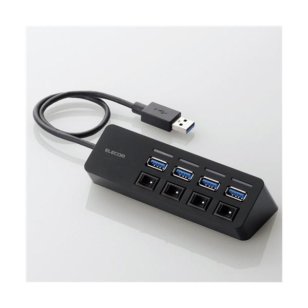 USBハブ　エレコム　USB　3.0　U3H-S418BBK　4ポートUSB3.0ハブ(スイッチ付きタイプ) 131