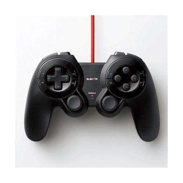 他サイト： ゲームパッド エレコム PC 有線 JC-DUX60BK マクロ機能搭載“DUX”MMO有線ゲームパッド ブラックの商品画像