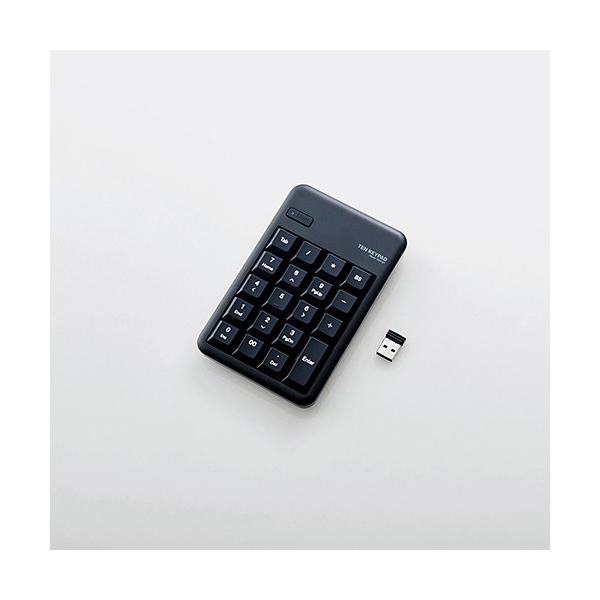 他サイト： キーボード エレコム 無線 ワイヤレス テンキー TK-TDM017BK 2.4GHzワイヤレステンキーパッドの商品画像