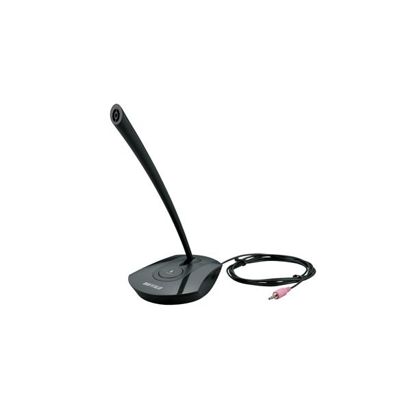 バッファロー　BSHSMPM100BK　マイクロフォン　ミュート機能タイプ　ブラック 131