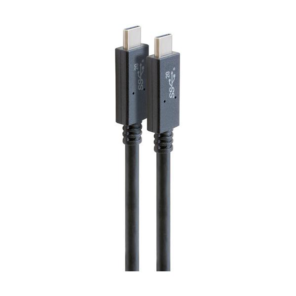 �S�b�p GP-CCU325A10M�^B USB3.2 Gen2×2 Power Delivery�Ή� TypeC�P�[�u�� 1m �u���b�N