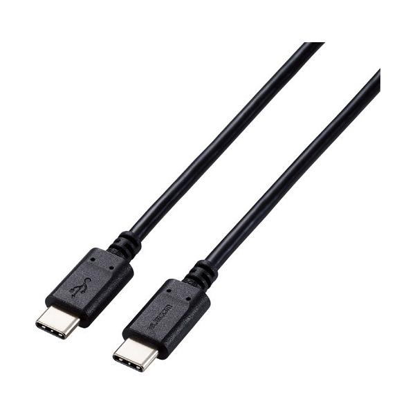 �G���R�� U2C-CC5PC20NBK USB2.0�P�[�u�� C-C�^�C�v �F�ؕi USB Power Delivery�Ή� 5A�o�� 100W �R���p�N�g�R�l�N�^ 2.0m �u���b�N