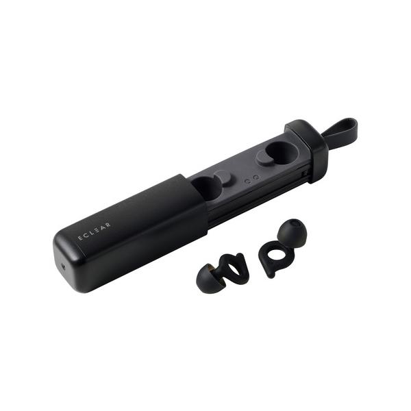 エレコム　HCSL-EP01BK　耳栓　睡眠用　横向き寝　快眠　いびき対策　4サイズチップ　収納ケース付　エクリア　ブラック 24
