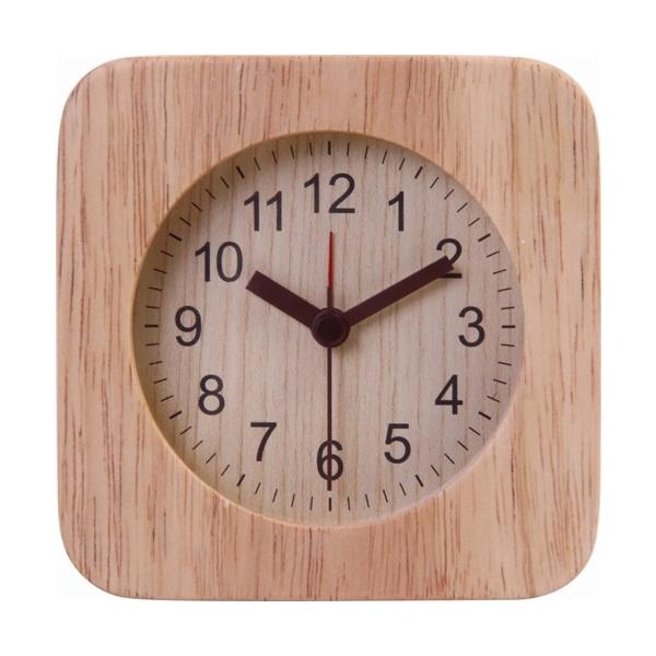 アラームクロック　スクエア　ナチュラル 820