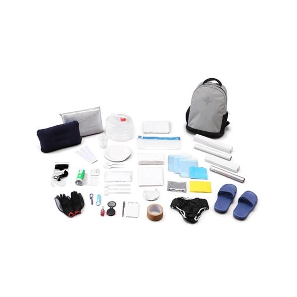 アイリスオーヤマ　BRS-33　防災リュックセット33点　グレー 50