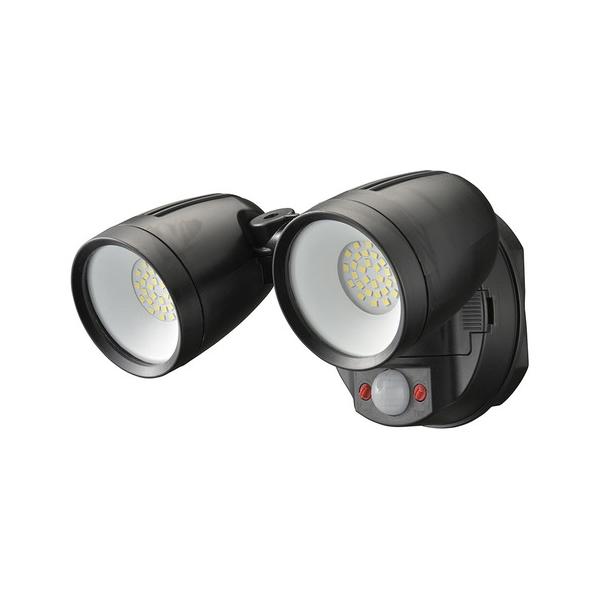 他サイト： オーム電機 LS-B200Y2 リチウム充電池式 防犯センサーライト 2灯 2000ルーメンの商品画像