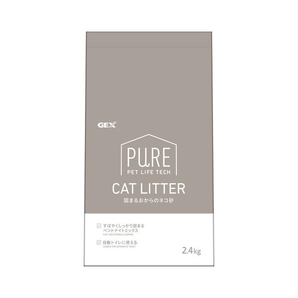 ジェックス　PURE　固まるおからのネコ砂　2.4kg 50