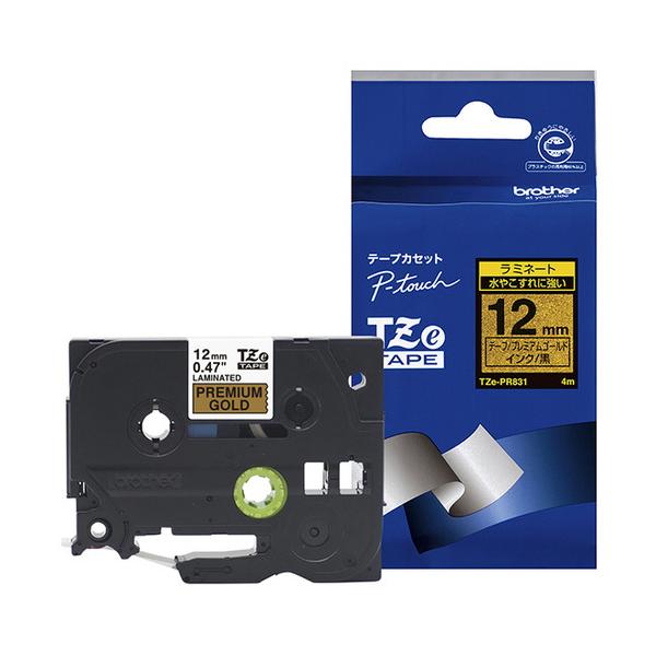 �u���U�[ TZe-PR831 ���x�����C�^�[ �s�[�^�b�`(P-Touch)�p ���~�l�[�g�e�[�v �v���~�A���S�[���h ������ 12mm