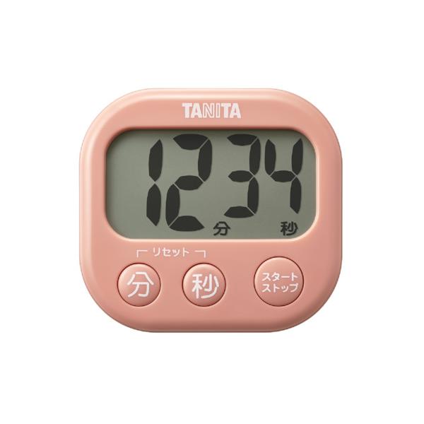 タニタ TD-429PK 抗菌でか見えタイマー コーラルピンク