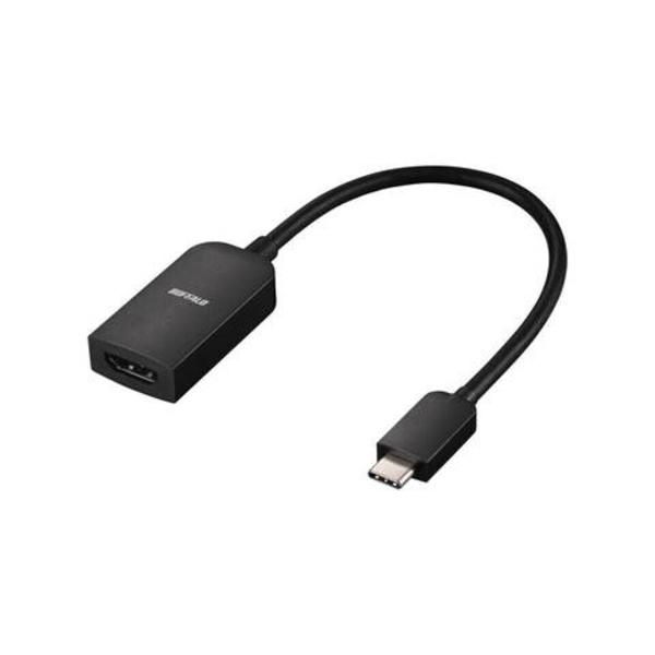 BUFFALO　BSCHDBK　映像変換アダプタ　USB-C　→　HDMI　4K対応　ブラック 131