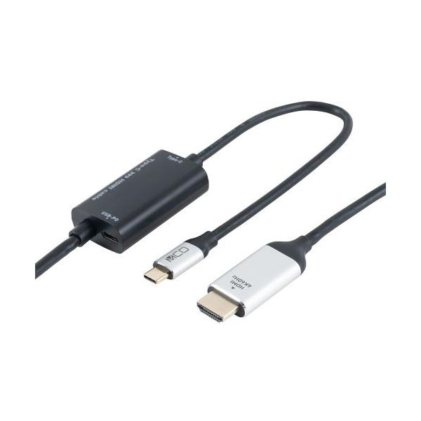 ナカバヤシ　USD-P4K20BK　USB　Type-C　-　HDMI変換ケーブル　4K60Hz対応　USB　PD対応　スマホやタブレットの画面をテレビで見られる 131