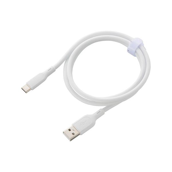 オーム電機　SMT-L10SAC-W　なめらかケーブル　USB-A　to　C　1m　　ホワイト 131