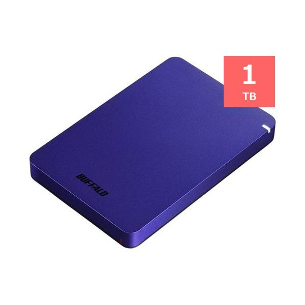 BUFFALO HD-PGF1.0U3-BLA ポータブル外付けHDD 1TB ブルー HDPGF1