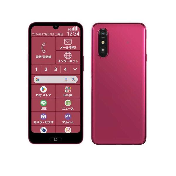 FCNT　SIMフリースマートフォン　らくらくスマホ　Lite　MR01　メモリ／ストレージ：4GB／64GB　マゼンタ　PB3S0002JP 716