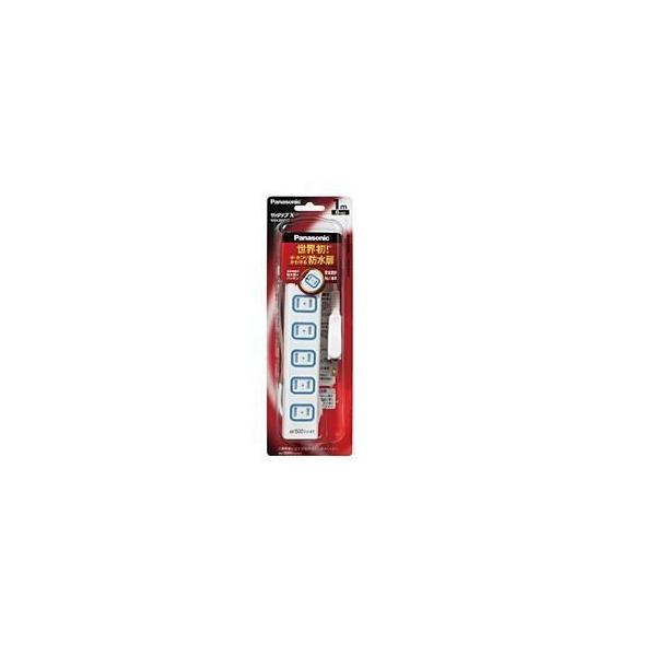 Panasonic WHA2516WP パナソニック ザ・タップX 6コ口 1m コード ホワイト 安全設計扉 パッキン付コンセント 延長コード タップ