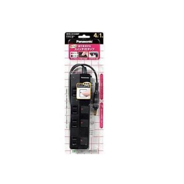 パナソニック　WHS25149BP　ザ・タップZ　4コ口　1m　ブラック　ACアダプター対応 72