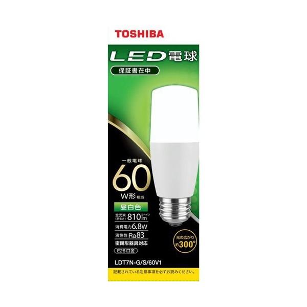 東芝 LDT7N-G／S／60V1 一般電球形LED電球 60W形相当 配光角300° E26口金 昼白色