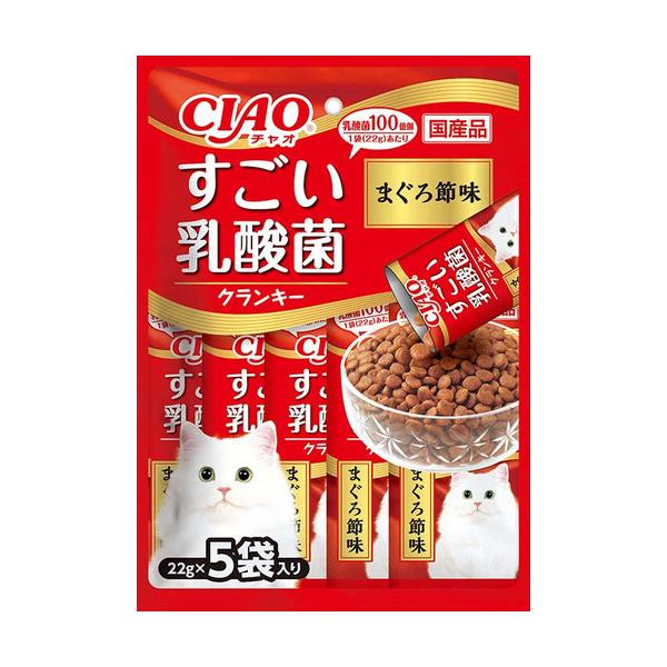 他サイト： いなばペットフード CIAO すごい乳酸菌ドライ まぐろ節味 22g×5袋の商品画像