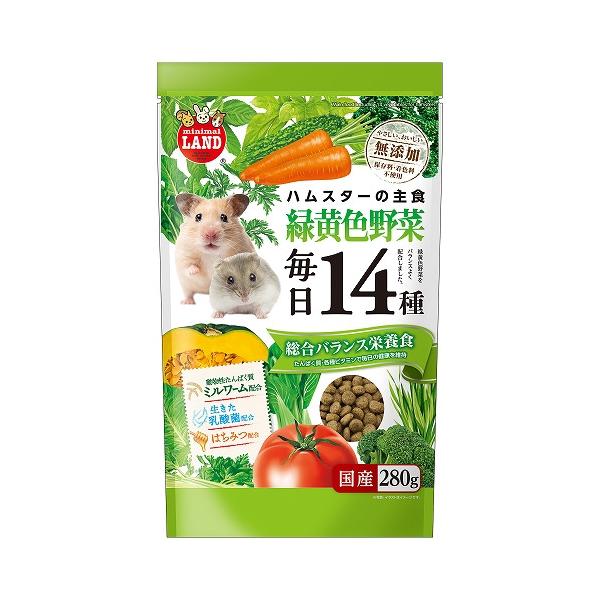 マルカン　ハムスターの毎日14種　緑黄色野菜　280g 866