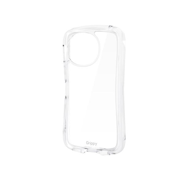 エレコム PM-S253GRPACR AQUOS sense10 ( SH-53F ) ケース 衝撃吸収 ストラップホール付 ハーフクリア