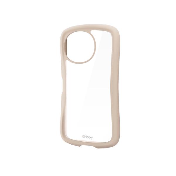 エレコム PM-S253GRPFCBE AQUOS sense10 ( SH-53F ) ケース ハイブリッド カバー ストラップホール付 ベージュ