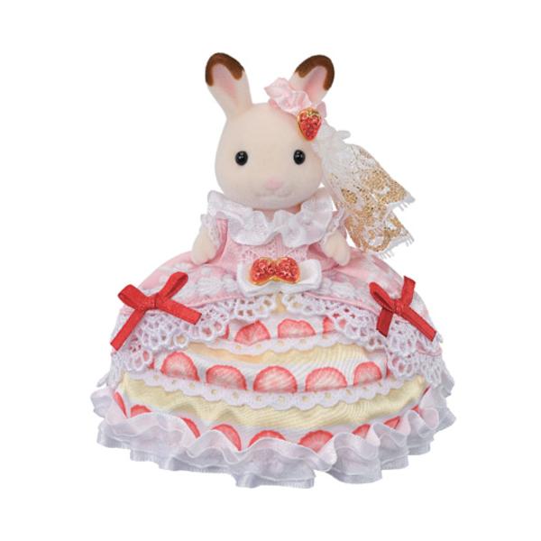 エポック社　シルバニアファミリー　ハッピーバースデーフレア　ストロベリーケーキドレス 885