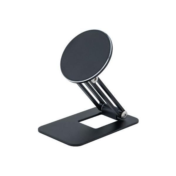 ナカバヤシ　SST-22BK　MagSafeスタンド　無段階角度調節機能搭載　折りたたみ収納可能　iPhone12〜16対応　ブラック 500