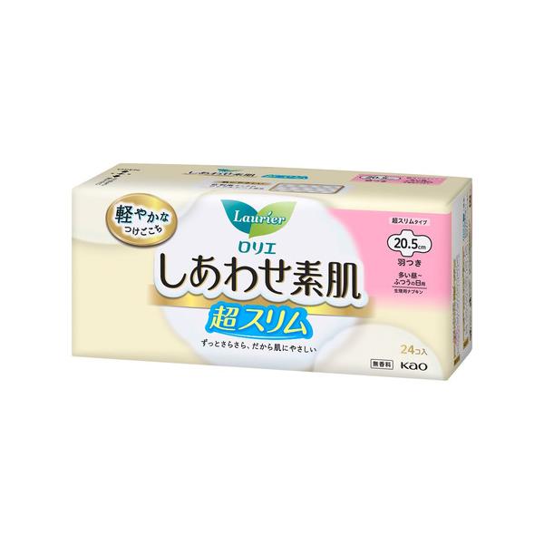 花王　ロリエ　エフ　しあわせ素肌超スリム　ふつうの日用　羽つき　24コ入　【医薬部外品】 861