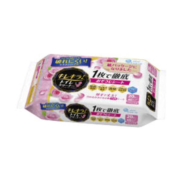 大王製紙　エリエール　キレキラ　トイレクリーナー　1枚で徹底おそうじシート　つめかえ用　ハッピーローズ　20枚 861