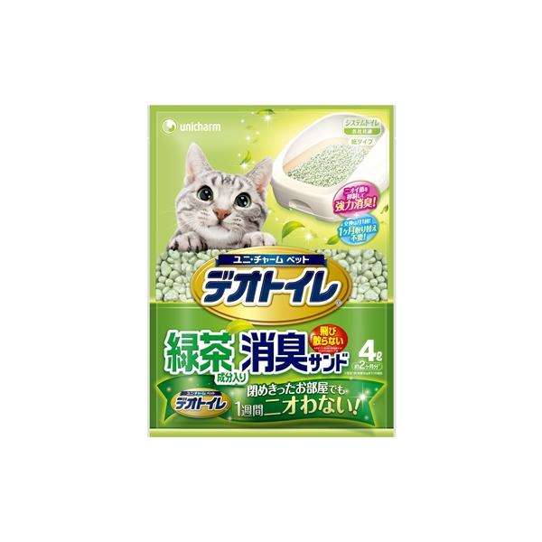 ユニ・チャーム　　１週間消臭・抗菌デオトイレ飛散らない緑茶成分入り・消臭サンド　　４Ｌ 866