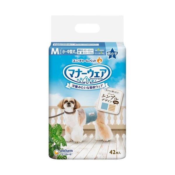 ユニチャーム(unicharm) マナーウェア 男の子用 Mサイズ 小〜中型犬用 42枚 866