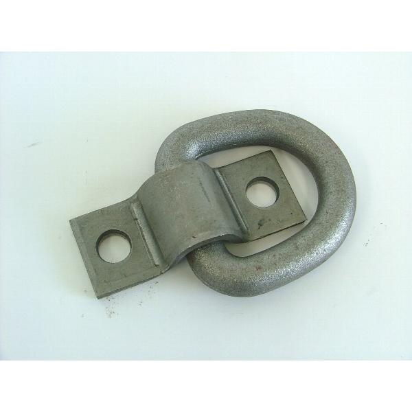 材質//スチール寸法//押金寸法／横：35×縦：92mm、板厚み：6.0mm、穴ピッチ：66mm　リング寸法／横：80×縦：79mm、径：φ16.0、重量：0.50kg寸法図//画像よりご確認下さい表面処理//生地