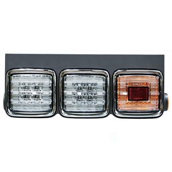 ICL LEDコンビテールランプ 角型クリア 3連 : ヤマダボディー ICL LEDコンビテールランプ 角型クリア 3連 : ヤマダボディー