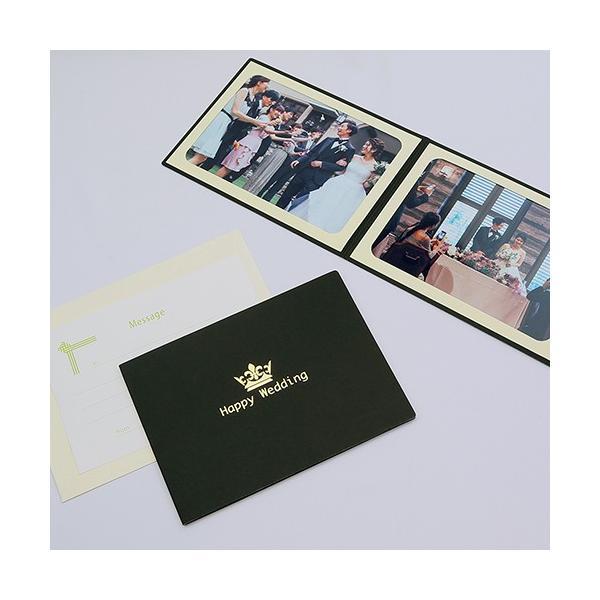 ペーパー フォトフレーム 写真台紙 ウエディング 結婚式 Happy Wedding クラウン 2lサイズ 2面ヨコ ブラック 写真台紙のお店 山田屋台紙店 通販 Yahoo ショッピング