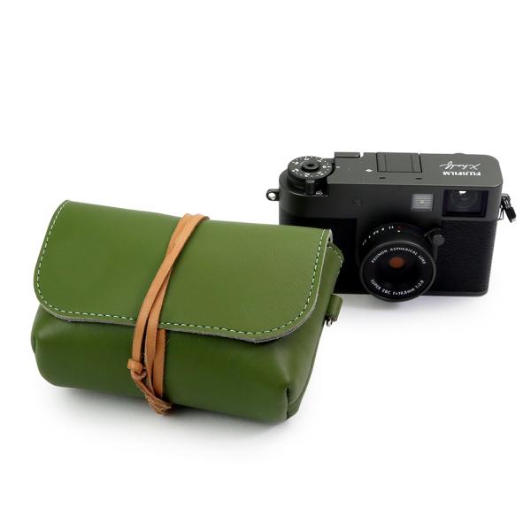 CPS02-AYMG 本革カメラポーチ Sサイズ モスグリーン : 写真台紙のお店