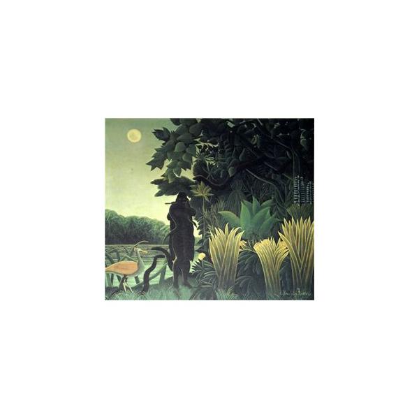 世界の名画シリーズ、プリハード複製画 アンリ・ルソー作 「蛇使いの女