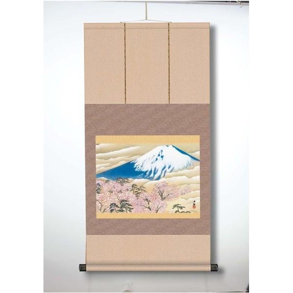 模写/横山大観/富士山之図/富士山水図/横物/大幅/布袋屋掛軸HI-658 横山大観生誕150年 〕 富士図 富士絵画 高精彩特色技術絵 横山大観