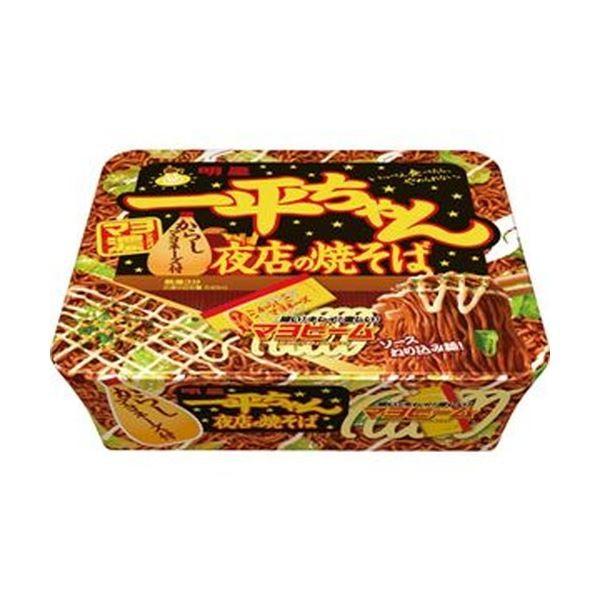 まとめ）明星食品 一平ちゃん 夜店の焼きそば135g 1ケース（12食）〔×4