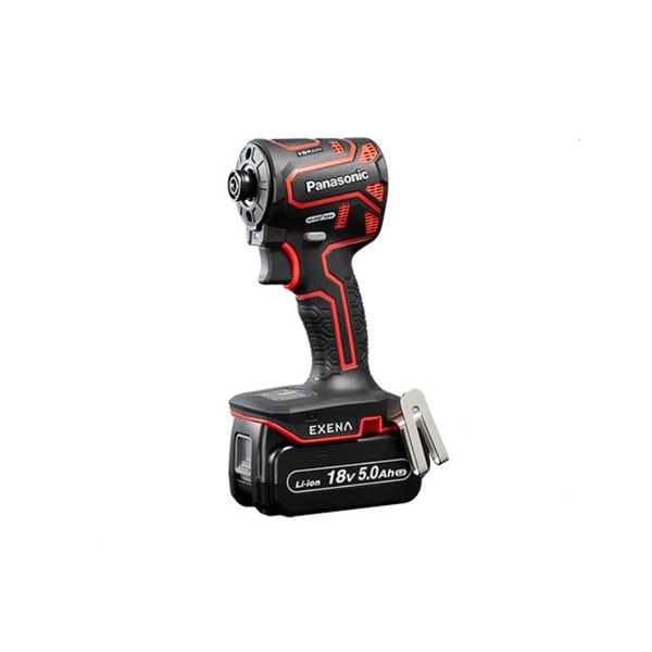 パナソニック EXENA エグゼナ Pシリーズ 18V 充電 インパクトドライバー 赤 5.0Ah電池2個付 EZ1PD1J18D-R 工具 ツール DIY