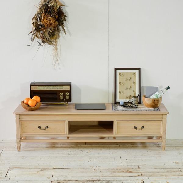 ローボード 収納棚 155×45×46cm 木製 ミンディ 無垢材 インテリア家具 