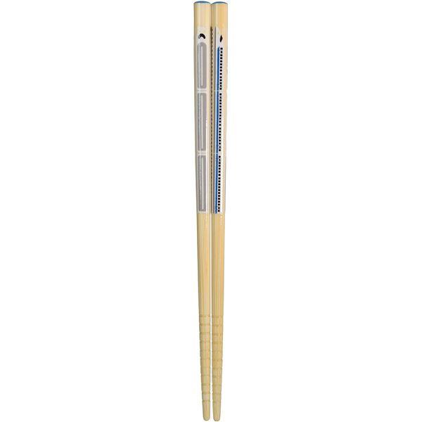 〔10個セット〕 アオバ 食洗箸 乗り物 18cm 新幹線