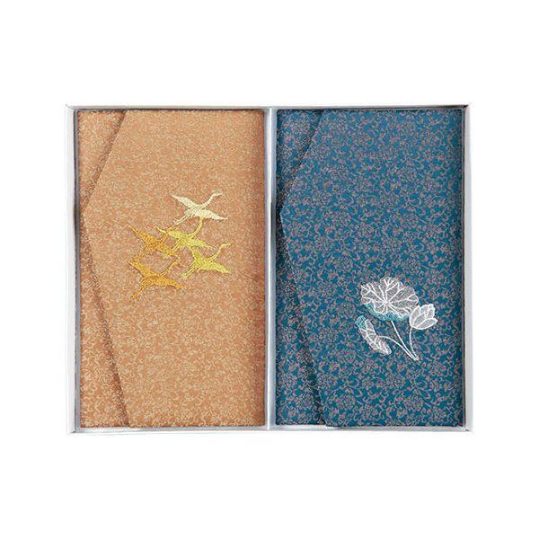 福寿どんす金封ふくさ慶弔セット 〔約200×120mm×2〕 どんす織り 絹のように滑らかで高級感のある仕上がり 22618213