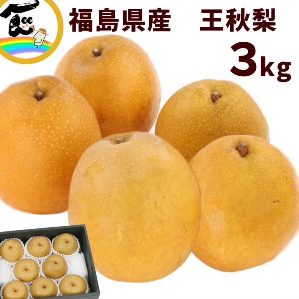 商品内容福島県産 王秋梨 秀品 3kg（7〜8個）商品説明冬まで美味しい梨！福島県産の梨「王秋（おうしゅう）」は、秋の終わりから冬にかけて楽しめる晩生品種です。やや縦長の特徴的な形で、果肉は緻密でシャリっとした食感。酸味が少なく上品な甘さが...