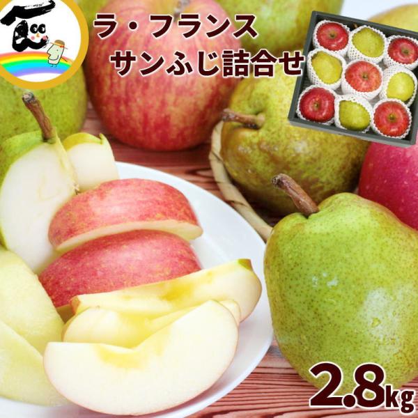 商品内容山形県 冬果実 2種詰合せ　計2.8kgサンふじりんご：秀品、5個　ラ・フランス：秀品、4個※「サンふじ」は蜜の入りやすい品種ですが、必ず蜜が入っていると言うお約束はできかねますので、どうぞご理解・ご了承の上でご注文をお願い致します...