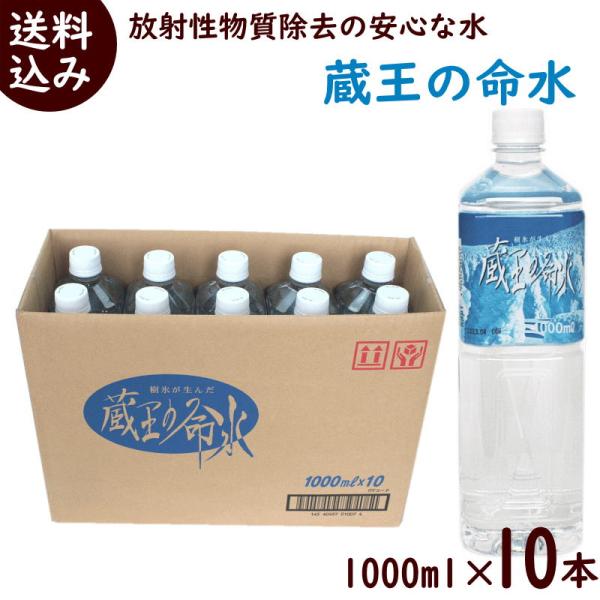 みず 水 ミネラルウォーター 山形 蔵王の命水 1,000ml×10本 送料込