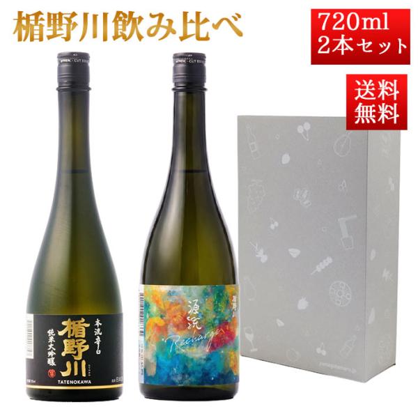 日本酒 飲み比べ セット 楯の川酒造 楯野川 純米大吟醸 720ml 2本セット 化粧箱付（本流、ひやおろし源流）送料無料 山形 地酒 クール便