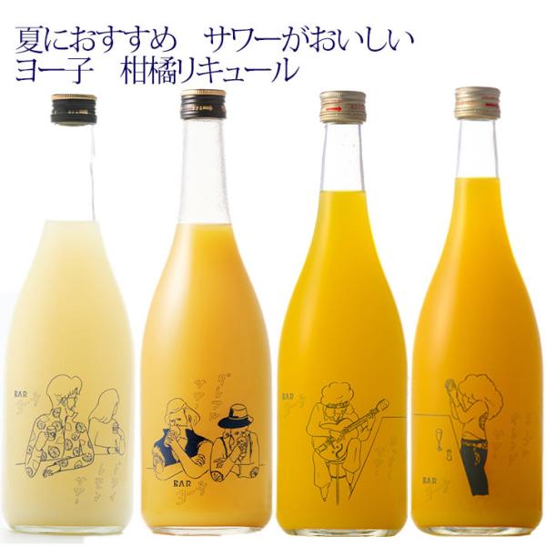 リキュール 楯野川 柑橘系ヨー子 飲み比べ セット ドライレモンサワー グレフルサワー はっさくサワー ネーブルオレンジサワー 720ml 4本セット 山形