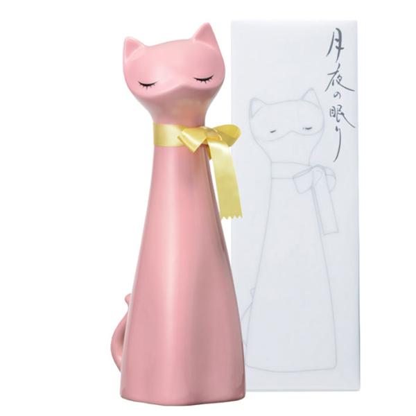 ギフト ねこ 日本酒 千代寿 純米 月夜の眠り 桃猫ボトル 720ml ギフト プレゼント