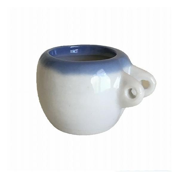 【特徴】 ・チョコかけ不要の耳付きのチョコです。・すり餌などを与えるときにお使いください。【仕様】 ・サイズ：約φ45×高さ約39mm　（口径は約32mm）・材質：陶器※手作りのため、大きさにバラつきがあります。