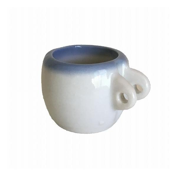 【特徴】 ・チョコかけ不要の耳付きのチョコです。・すり餌などを与えるときにお使いください。【仕様】 ・サイズ：約φ40×高さ約35mm　（口径は約28mm）・材質：陶器※手作りのため、大きさにバラつきがあります。